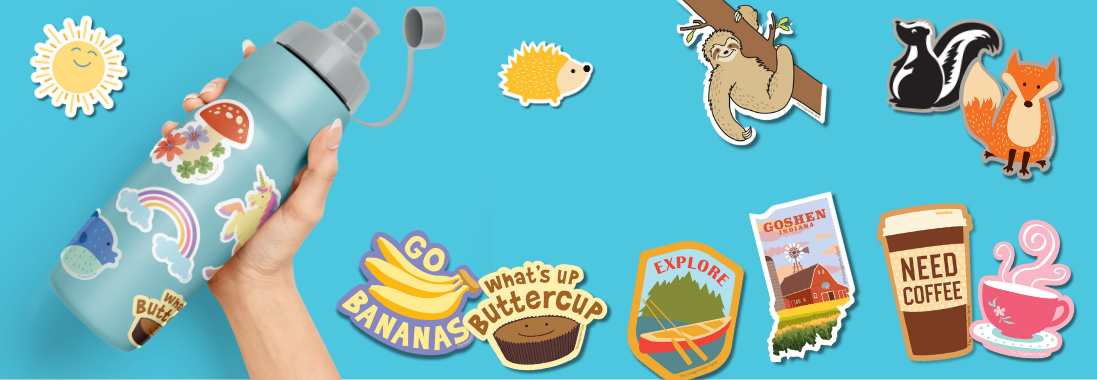 Vinyl stickers - The Imagination Spot - stickers for water bottles, laptops and more