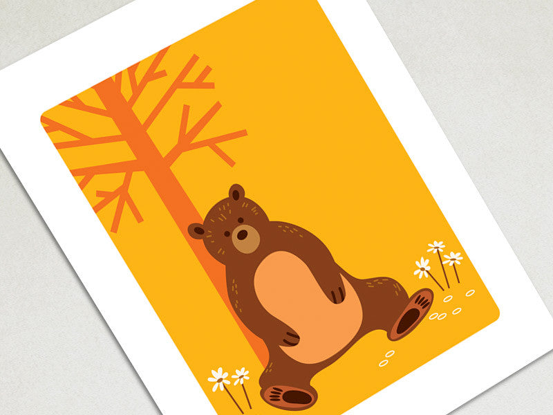 Wall Decor Art Print - Bear - Woodland Animals Decor - The Imagination Spot - 2