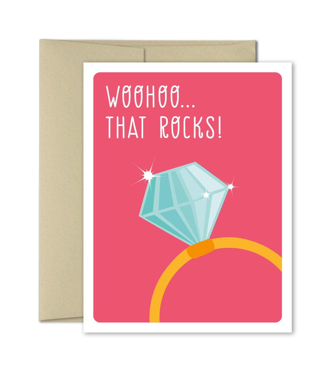 Congratulations Engagement Card - That Rocks - The Imagination Spot