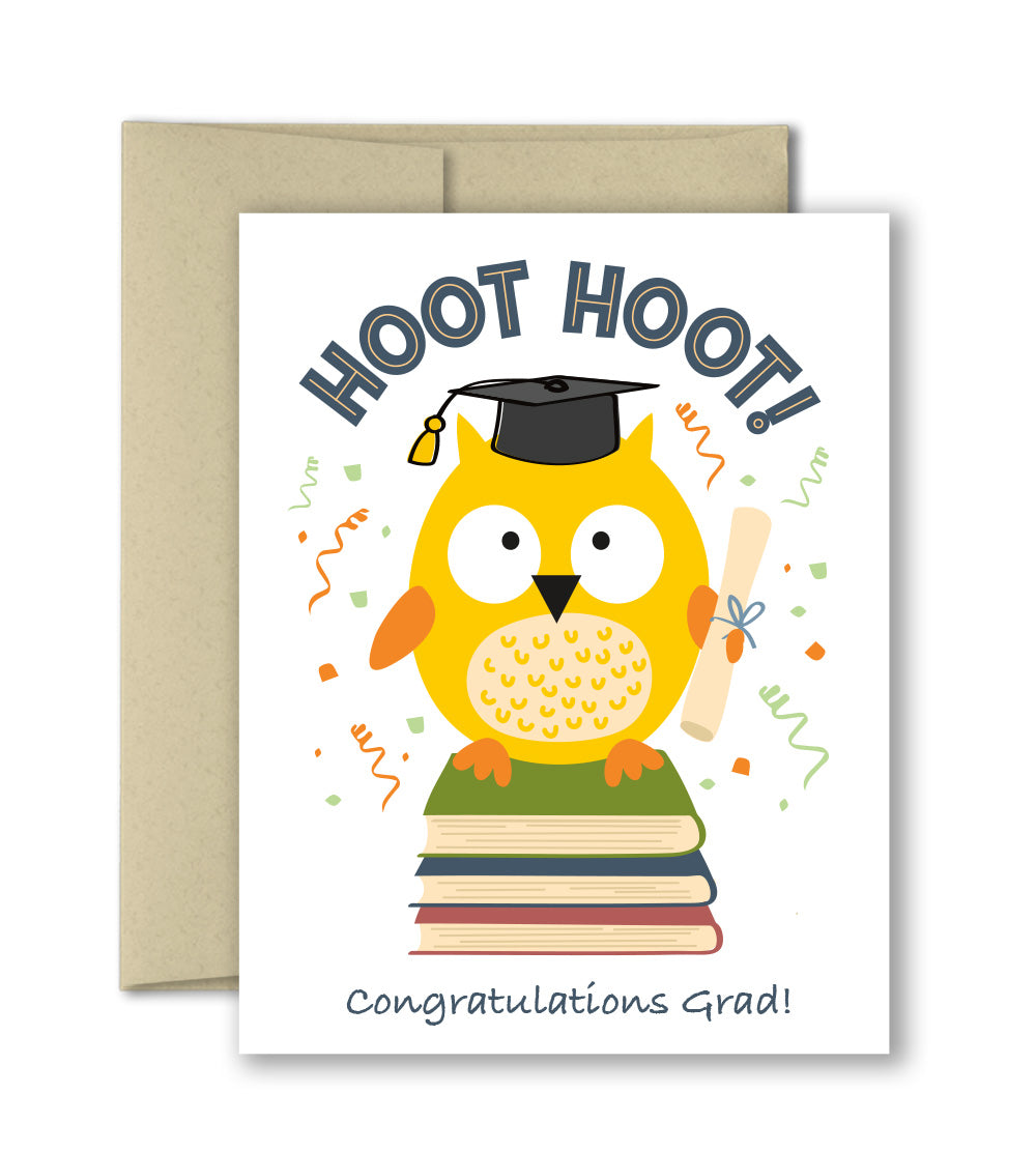Graduation Card - Hoot Hoot Graduation Card - Hoot Hoot