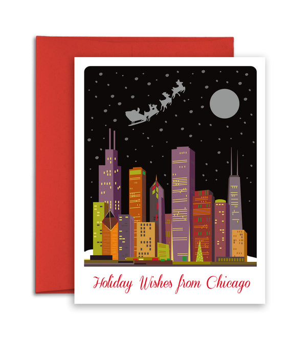 Chicago City Holiday Card City Christmas The Imagination Spot