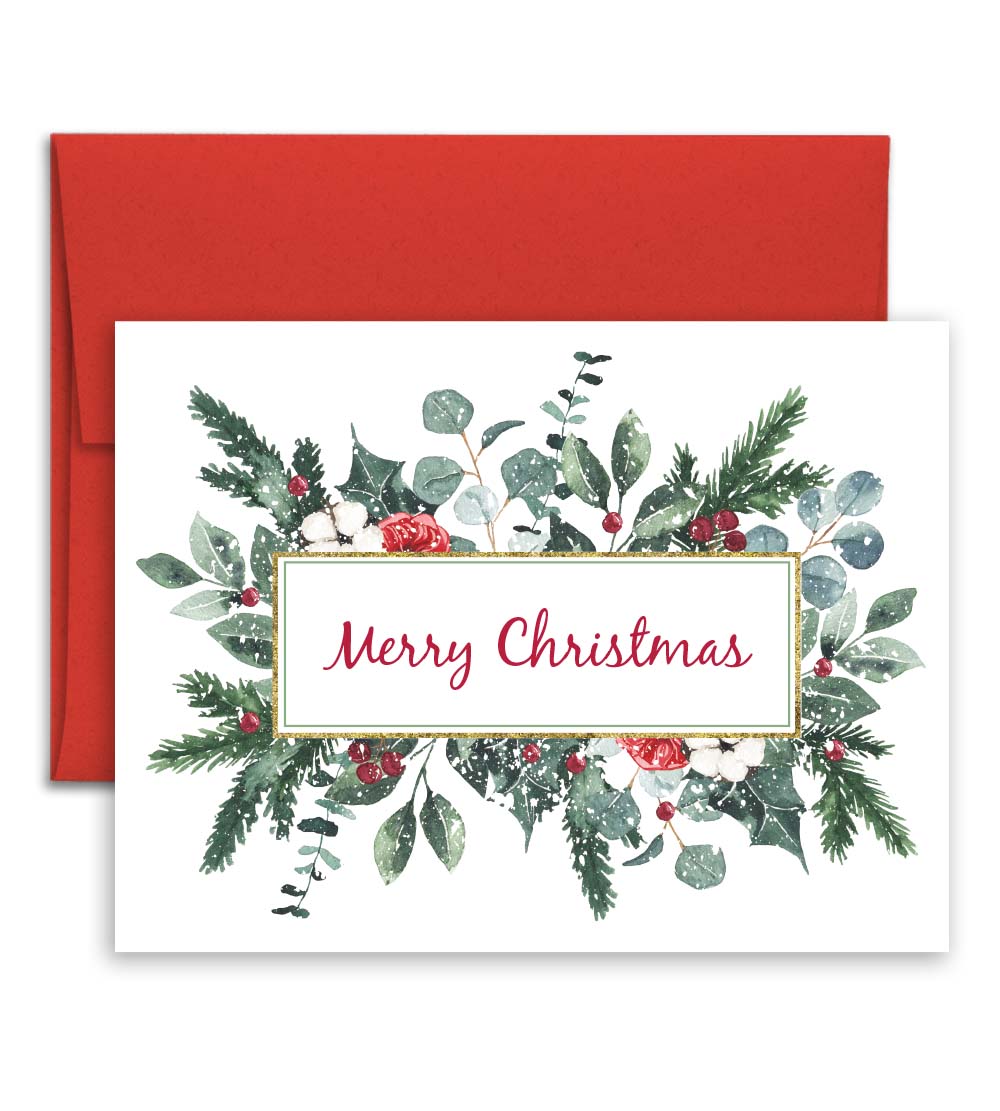 Christmas Card - Christmas Flowers