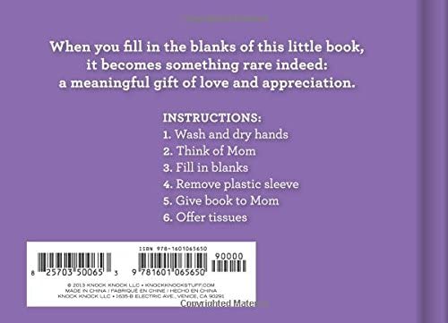 20% OFF What I Love About Mom - Fill-in Gift Book