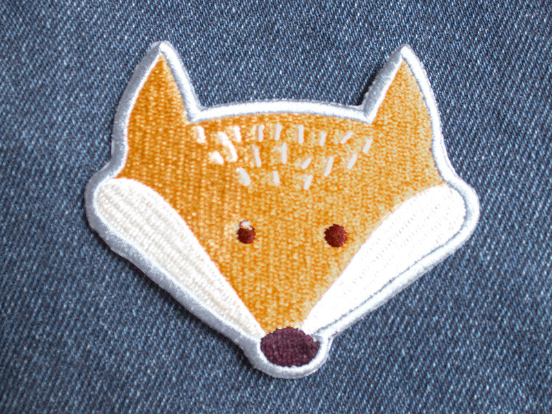 Fox Face Embroidered Patch - Iron On Or Sew On, Novelty UK Design