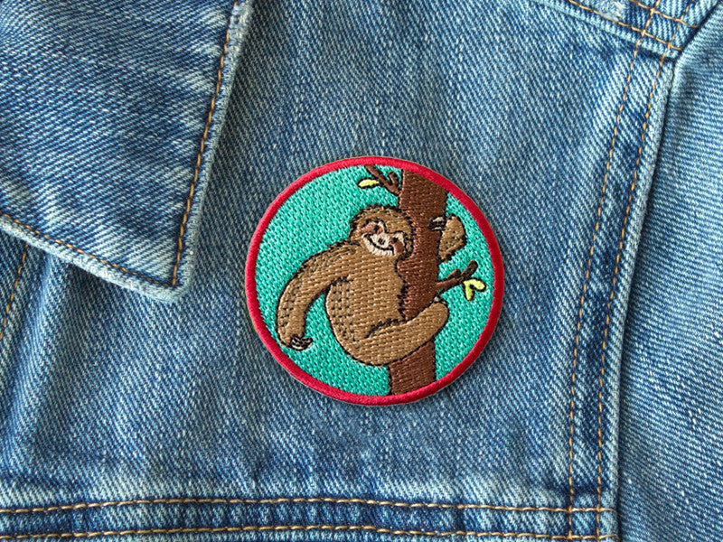 Sloth iron on patch by The Imagination Spot