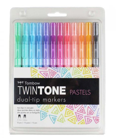 Twintone Dual Tip Markers - Pastels - Tombow - The Imagination Spot
