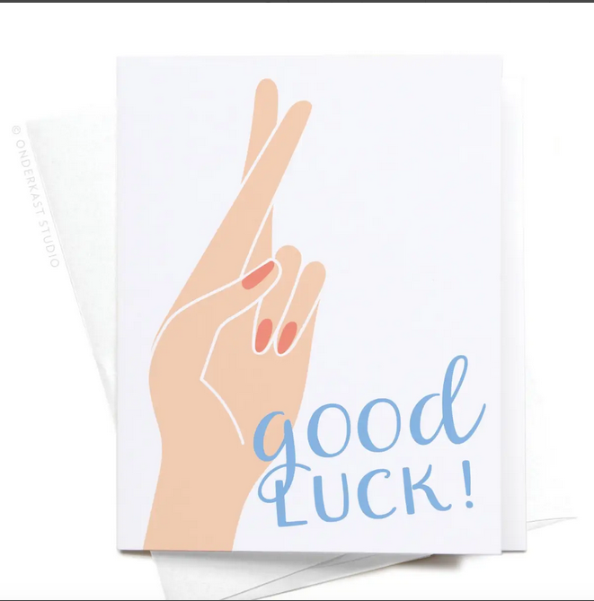 Good Luck Greeting Card - Fingers Crossed – The Imagination Spot