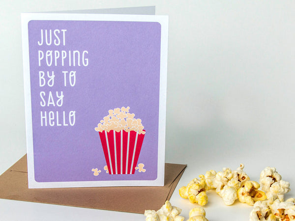 Hello Card - Just Popping By - The Imagination Spot
