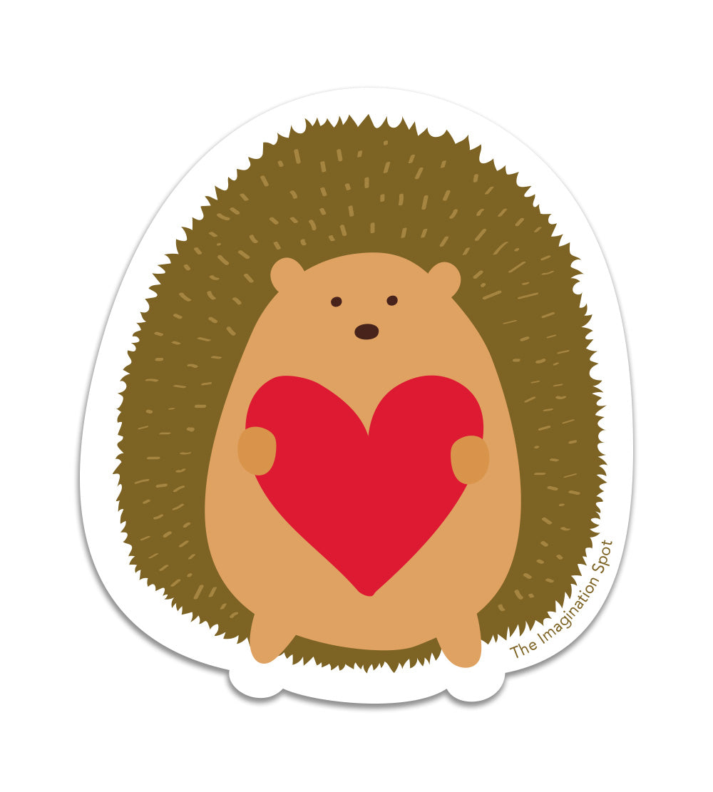 Vinyl Stickers - Hedgehog - heart love sticker