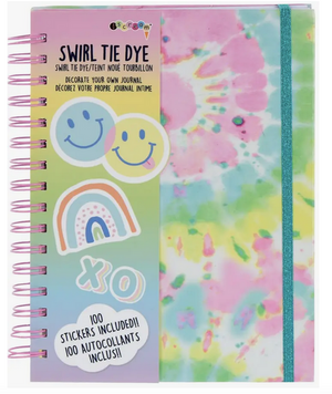 Swirl Tie Dye Notebook and Stickers