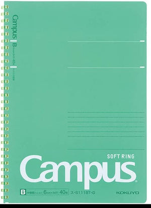 Kokuyo Campus Soft Ring Notebook B5- Green