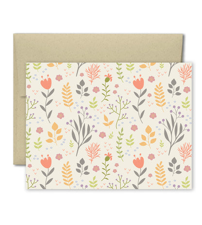 Note Card Set - Set of 8 cards - Floral Garden