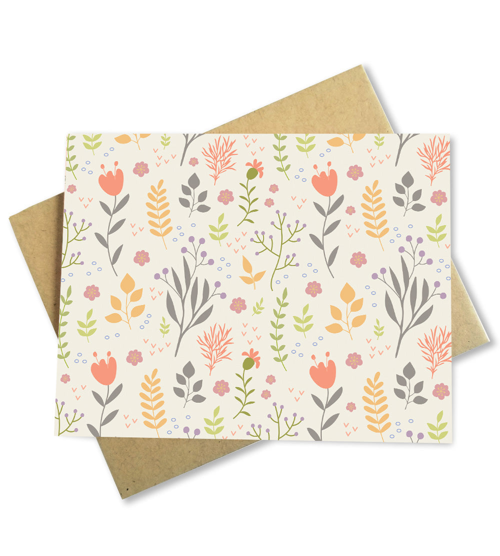 Note Card Set - Set of 8 cards - Floral Garden