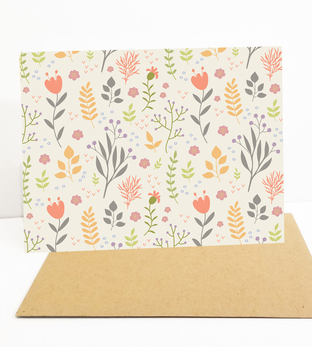 Note Card Set - Set of 8 cards - Floral Garden