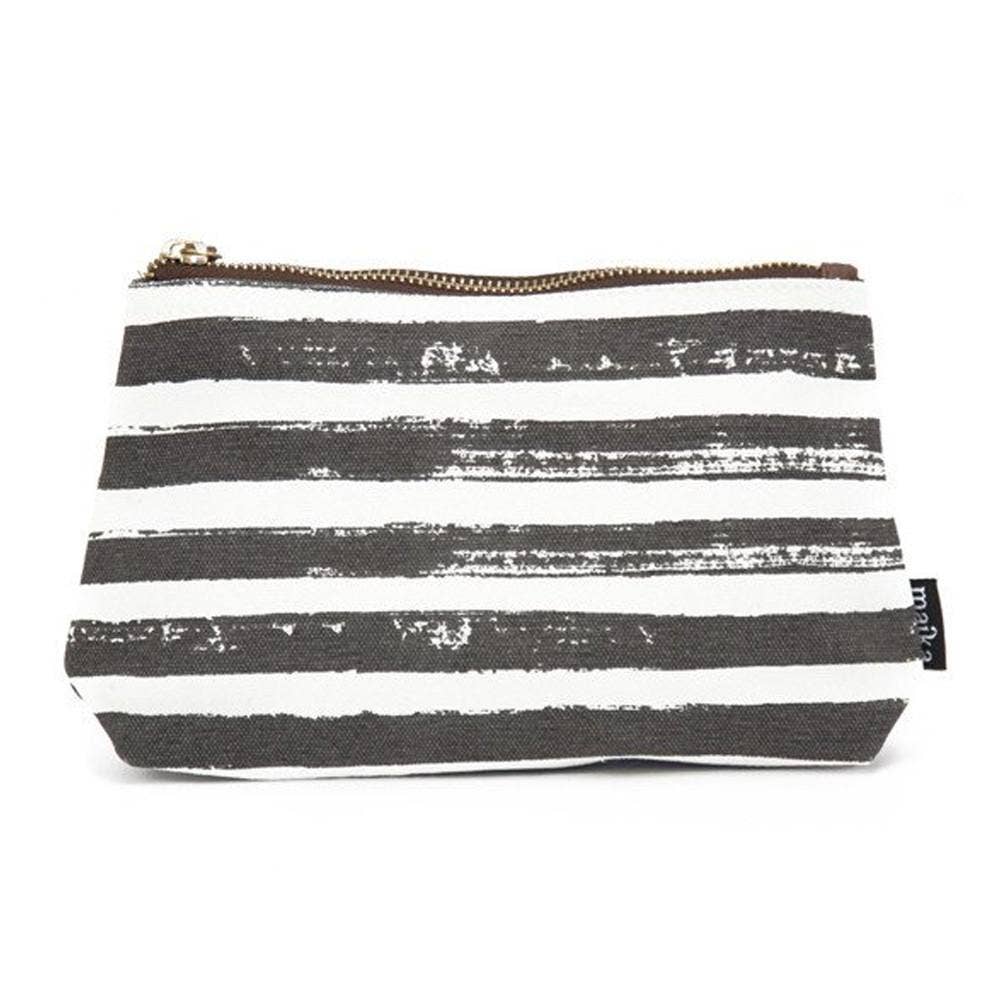 Pouch Small - Stripes Charcoal