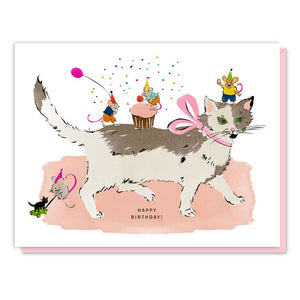 Cat and Mice Birthday Card