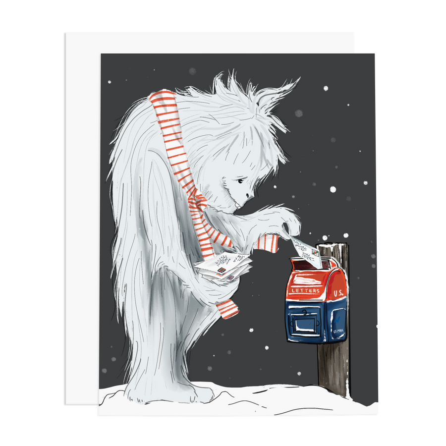 Yeti Sending Letters - Holiday Card