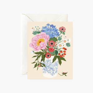 Blank Greeting card - Garden Vase