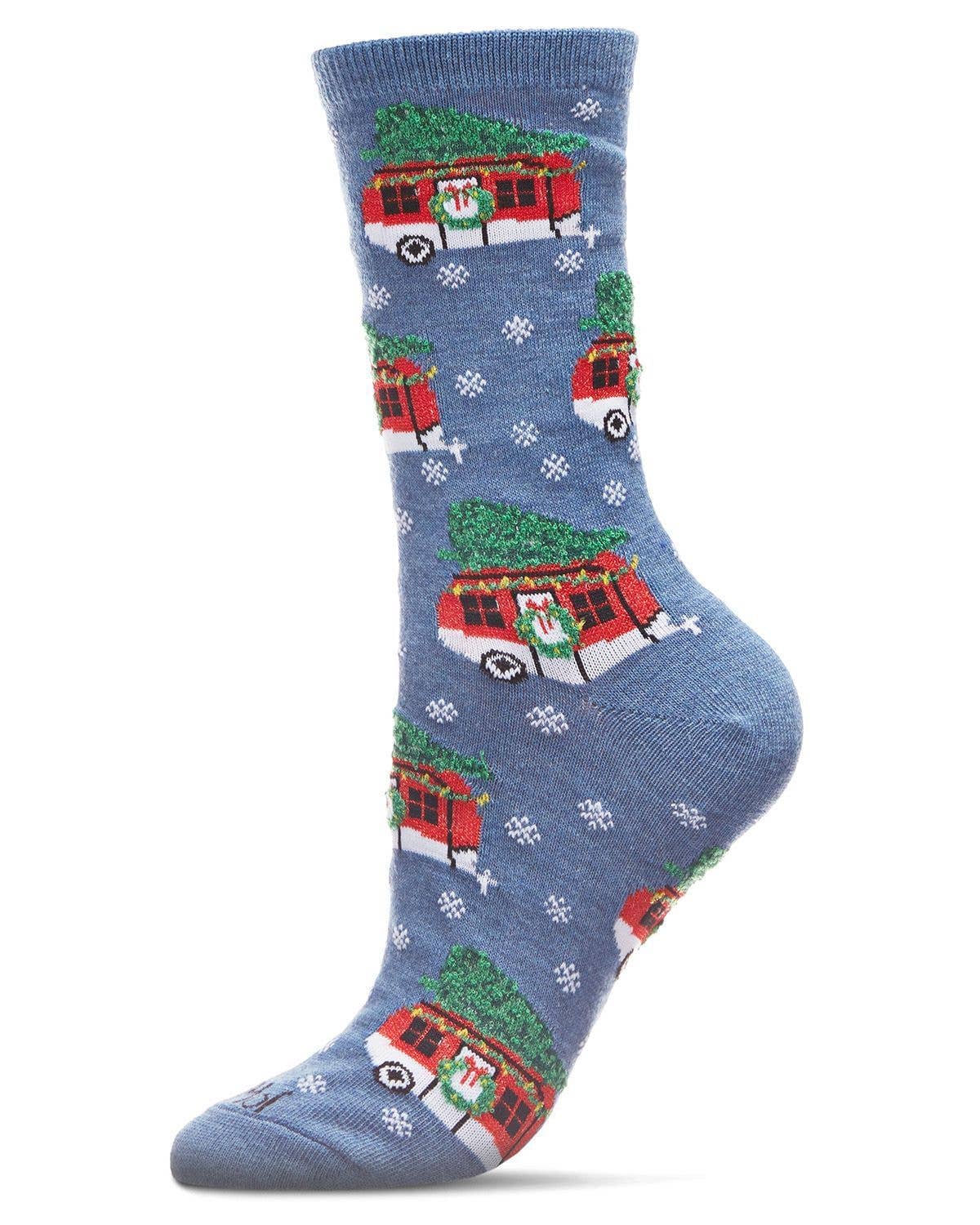 70% OFF Festive Campers Holiday Crew Socks