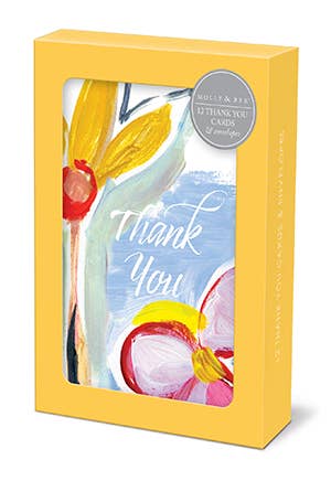 Floral Boxed Cards - Thank you card set