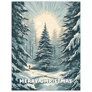 Forest Light Starburst Christmas Card