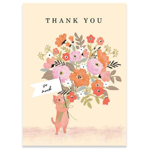 Cat Bouquet - Thank You Card