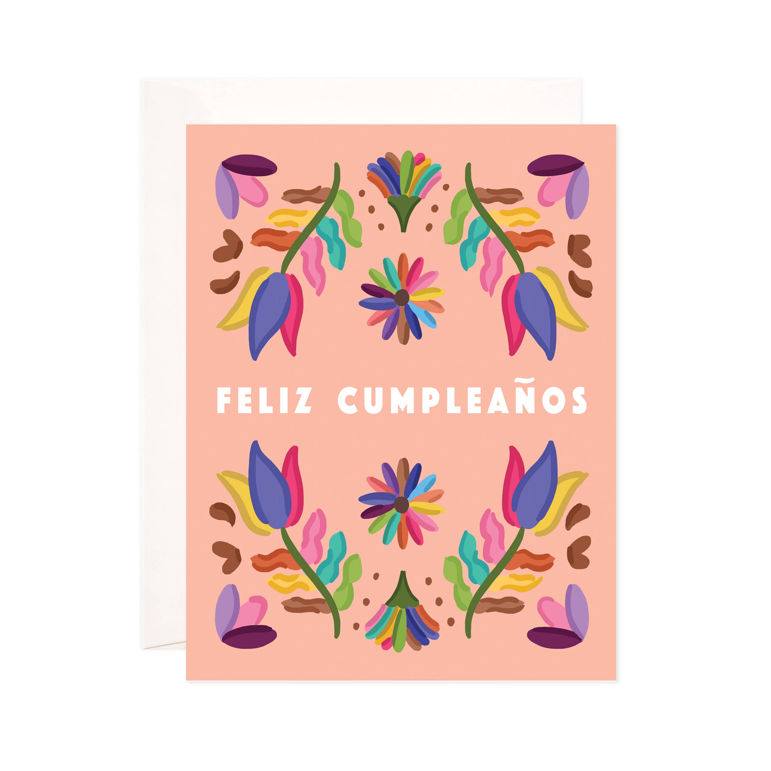 Folk Birthday Greeting Card - Spanish Birthday Card