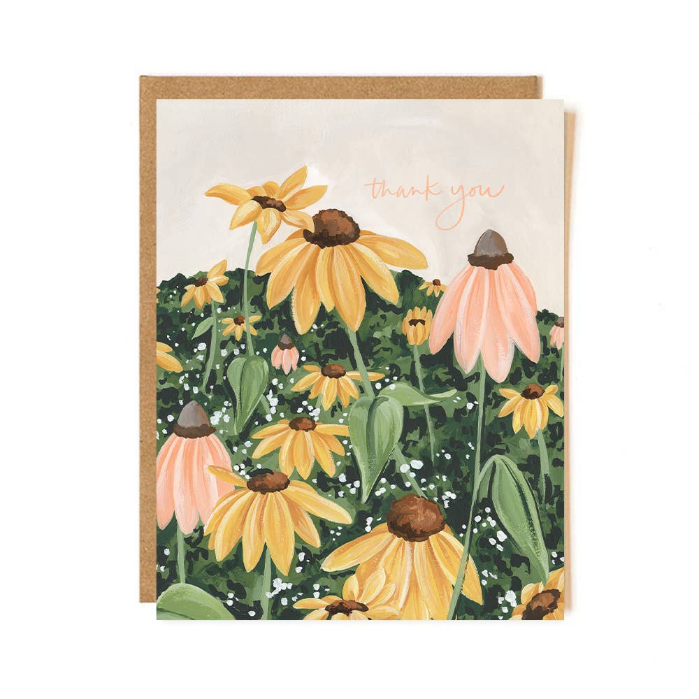 Floral field - Thank You Card