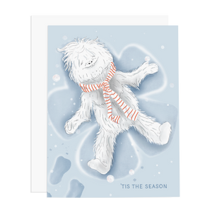 Yeti Snow Angel - Holiday Card