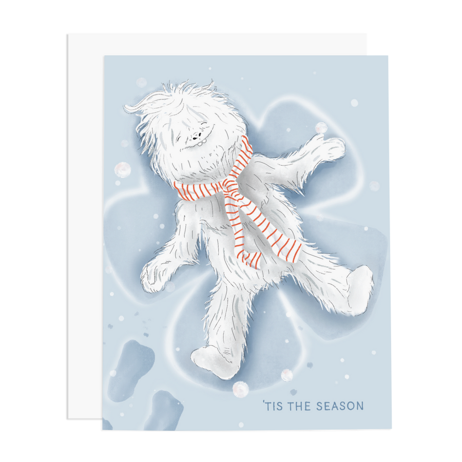 Yeti Snow Angel - Holiday Card