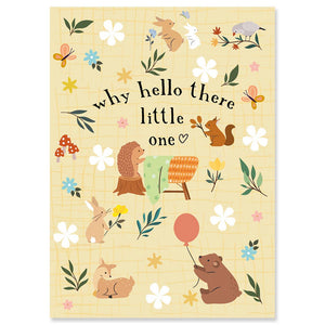 Forest creatures - New Baby Card