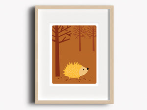 Home Decor Art Print - Hedgehog - Woodland Animals Wall Art - The Imagination Spot - 1