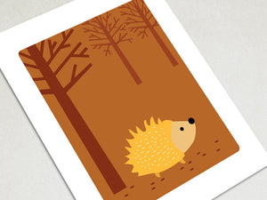 Home Decor Art Print - Hedgehog - Woodland Animals Wall Art - The Imagination Spot - 2