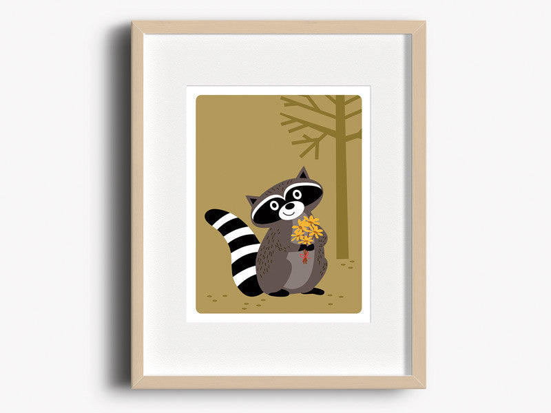 Home Decor Art Print - Raccoon - Woodland Animals Wall Art - The Imagination Spot - 1