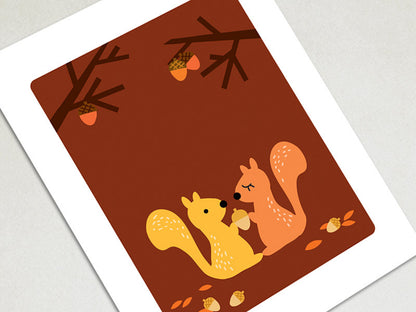 Home Decor Art Print - Squirrels - Woodland Animals Wall Art - The Imagination Spot - 2