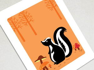 Wall Decor Art Print - Skunk - Woodland Animals Decor - The Imagination Spot - 2