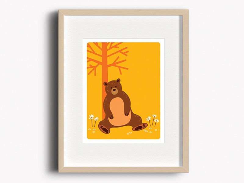 Wall Decor Art Print - Bear - Woodland Animals Decor - The Imagination Spot - 1