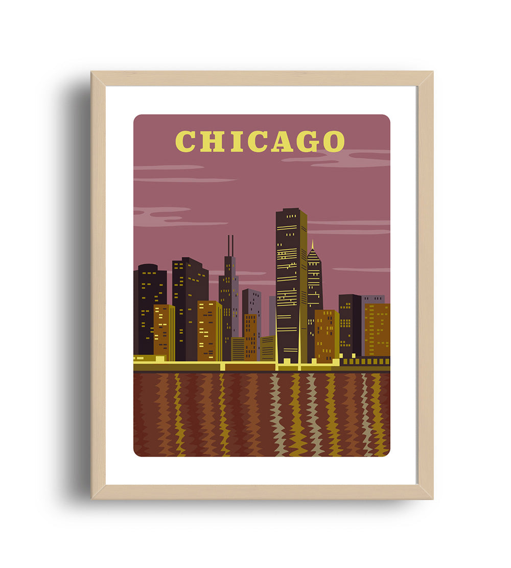 Chicago Art print- Giclee city art prints