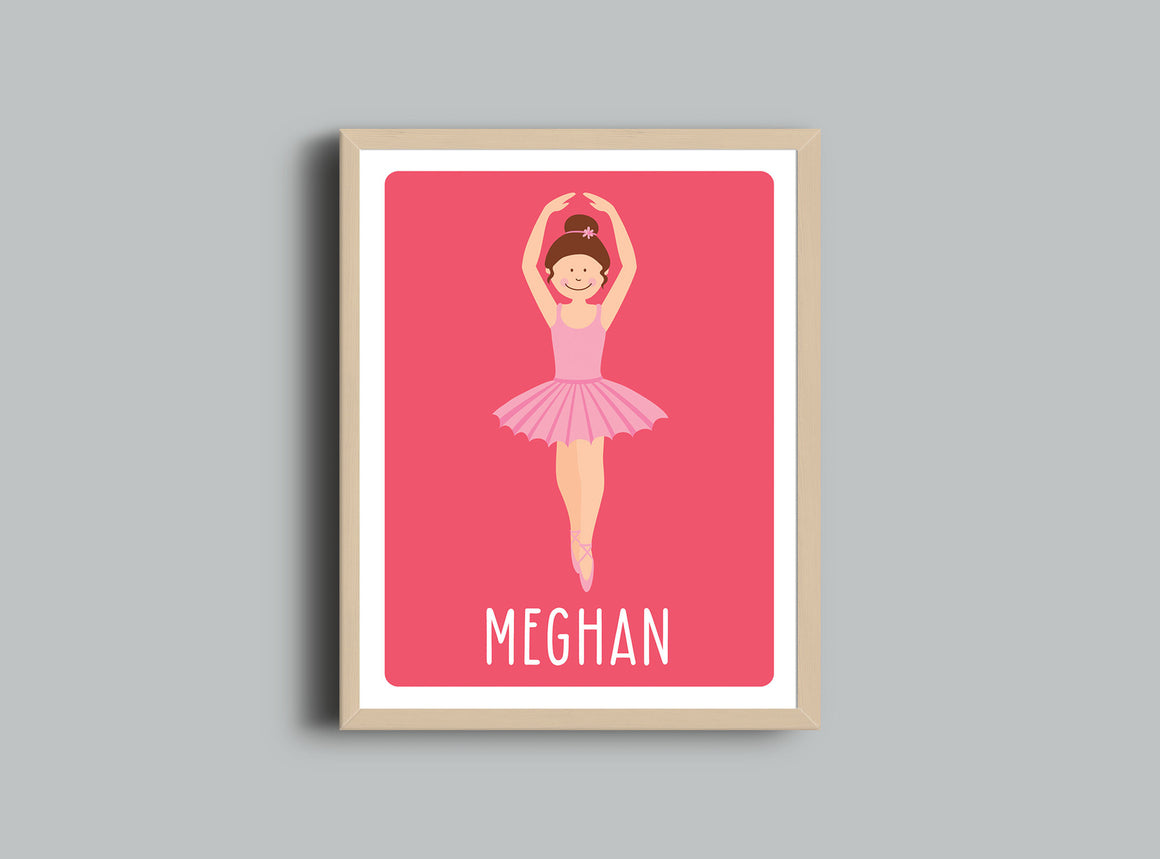 Personalized Art Print - Ballerina - Nursery Wall Art - The Imagination Spot - 1