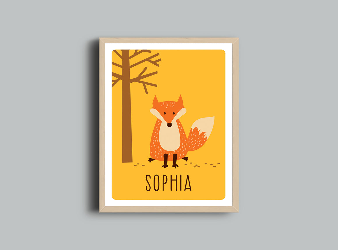Personalized Art Print - Fox Wall Art by The Imagination Spot