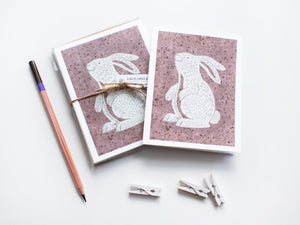 Bunny Note Card Set - Woodland Animals - Handmade Cards - The Imagination Spot - 4
