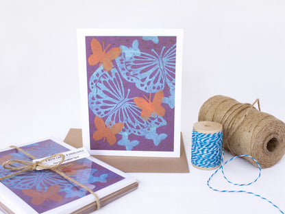 Butterfly Note Card Set - Linocut - Handmade Cards - The Imagination Spot - 1