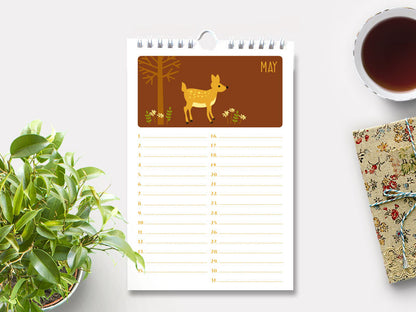 Perpetual Calendar - Birthday Calendar - Woodland Animals - The Imagination Spot - 3
