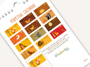 Perpetual Calendar - Birthday Calendar - Woodland Animals - The Imagination Spot - 5