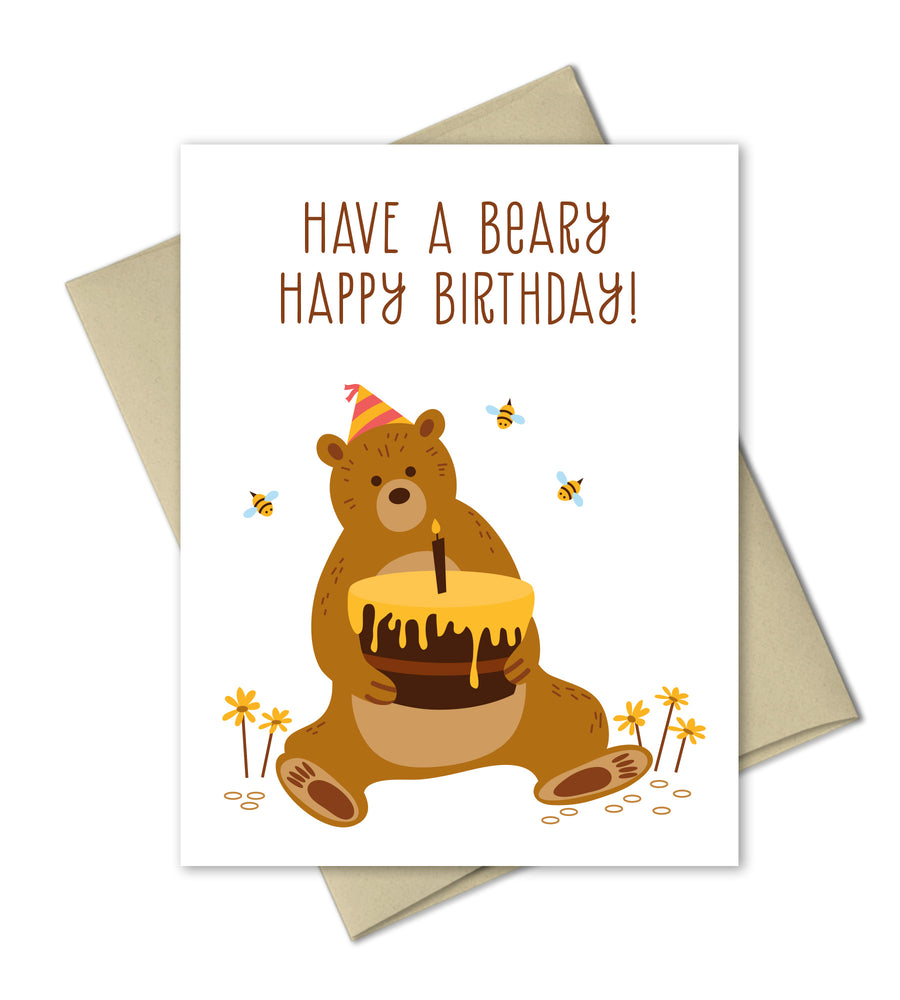 Birthday Card - Beary Happy Birthday - The Imagination Spot