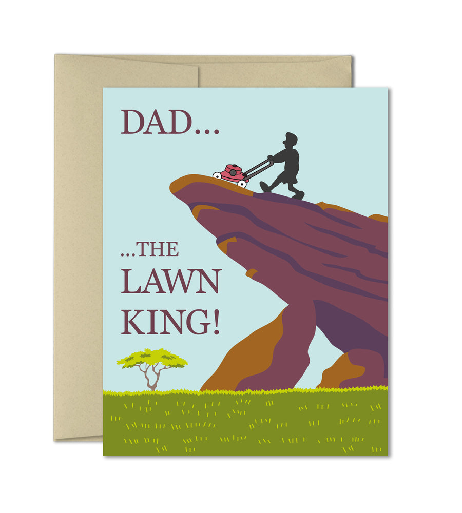 Humorous card for Dad - Fathers day cards - Lawn King
