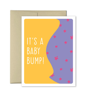 It's a baby bump - Baby Shower Greeting Card - The Imagination Spot