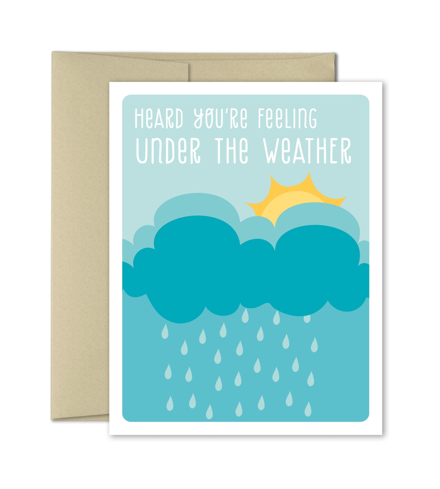Under the weather - Get Well Greeting Card - The Imagination Spot