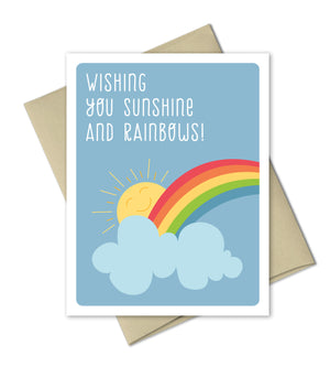 Thinking of You Card - Sunshine and Rainbows - The Imagination Spot