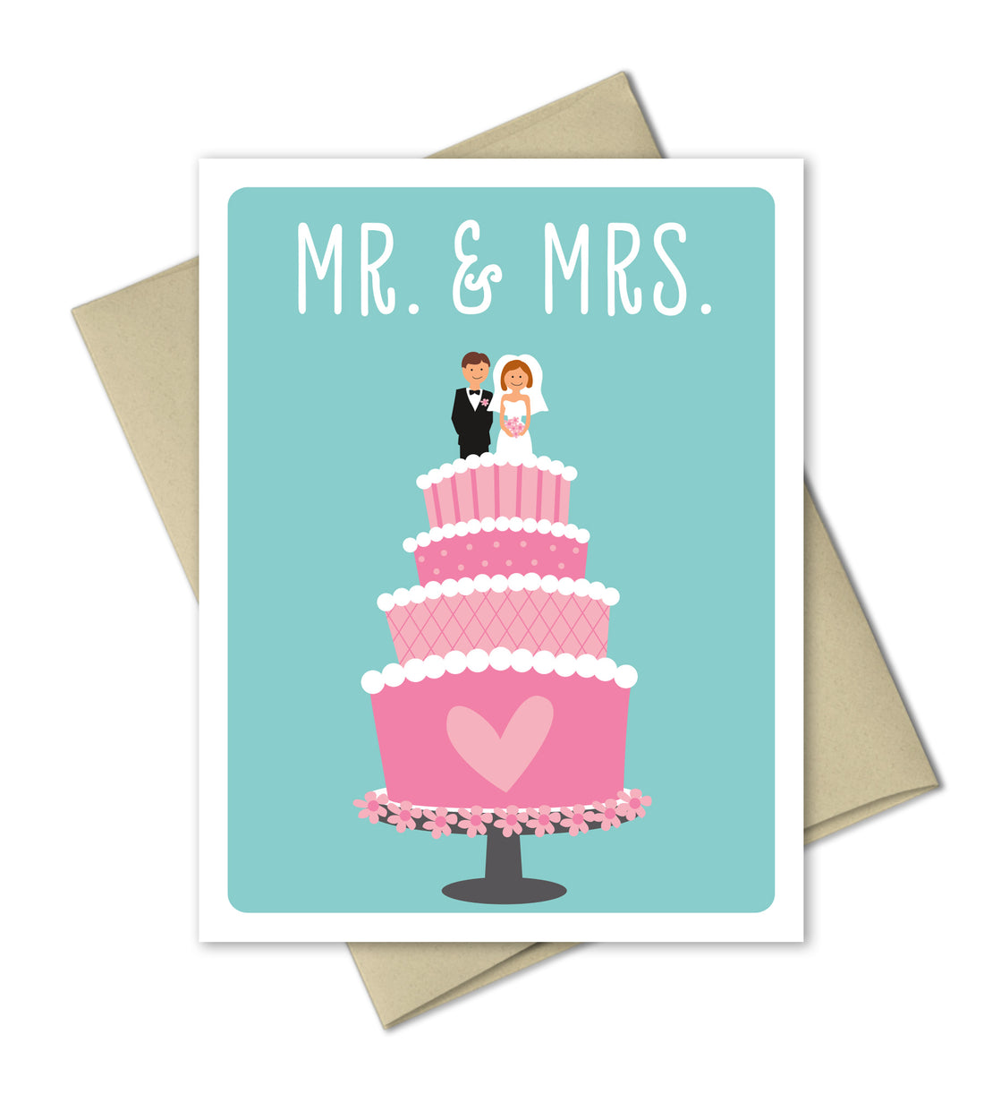 Wedding Congrats Card - Mr and Mrs - The Imagination Spot - 1